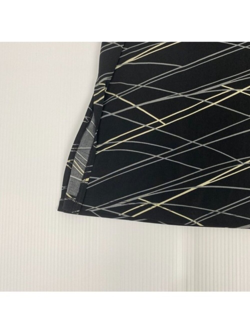 Merona Womens Black  striped mini skirt women's Size XL‎ Stretch elastic waist - Picture 7 of 9